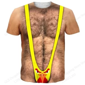 New Mens T-shirt Funny Hairy Chest Muscle 3d Print T-shirt Men Women Fashion Plus size Tops Tees Harajuku Short Sleeve tee shirt