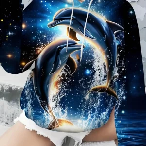 Animal Dolphin Wolf Owl 3d Print Hoodies Women Fashion Cow Hoodie Sweatshit Women Sweats Women's Clothing Oversized harajuku New